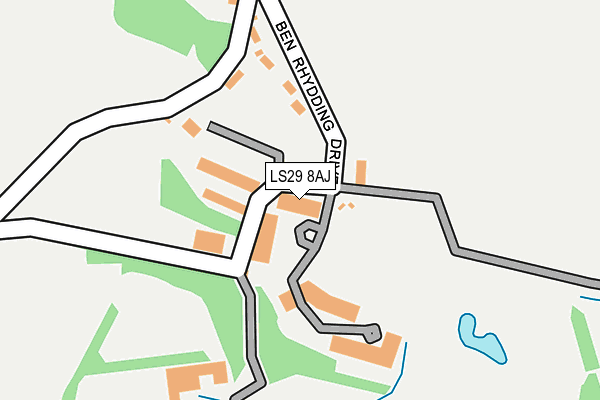 LS29 8AJ map - OS OpenMap – Local (Ordnance Survey)