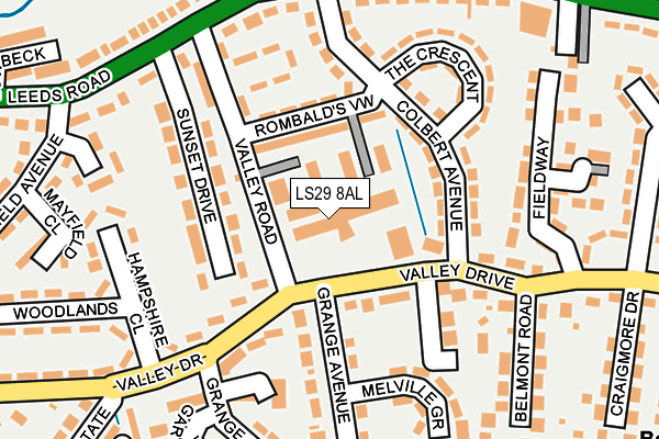 LS29 8AL map - OS OpenMap – Local (Ordnance Survey)