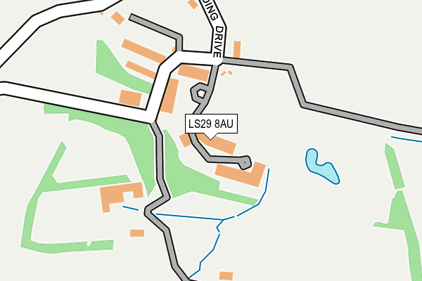 LS29 8AU map - OS OpenMap – Local (Ordnance Survey)
