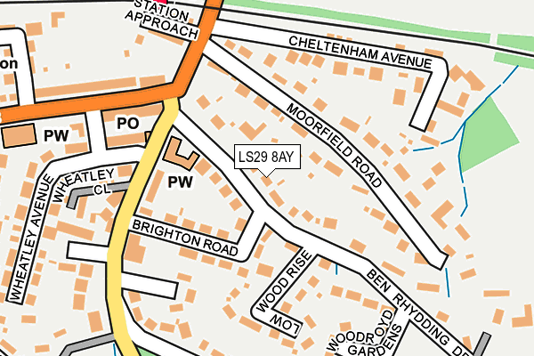 LS29 8AY map - OS OpenMap – Local (Ordnance Survey)