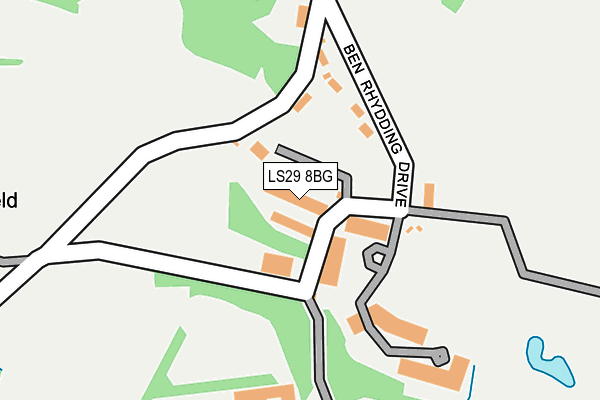 LS29 8BG map - OS OpenMap – Local (Ordnance Survey)