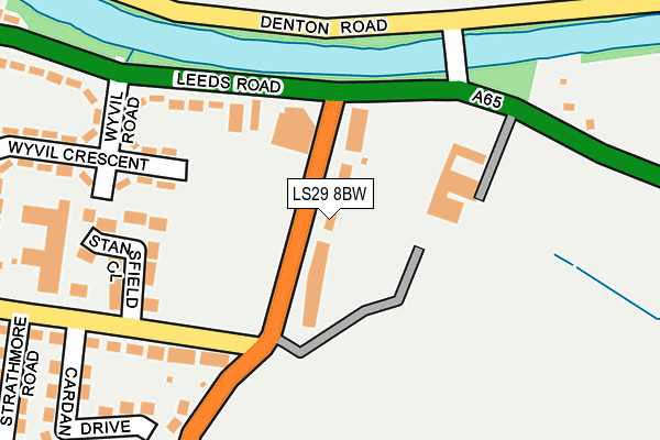 LS29 8BW map - OS OpenMap – Local (Ordnance Survey)