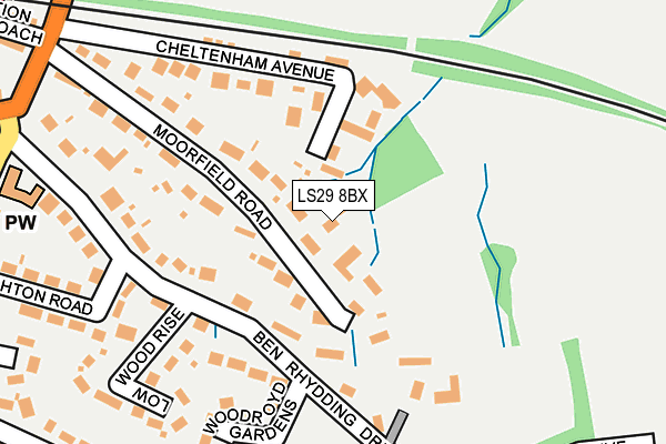 LS29 8BX map - OS OpenMap – Local (Ordnance Survey)