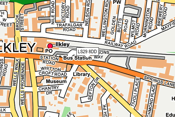 LS29 8DD map - OS OpenMap – Local (Ordnance Survey)