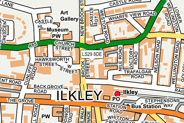 Map of THE UNIQUE BARBERS (ILKLEY) LTD at local scale