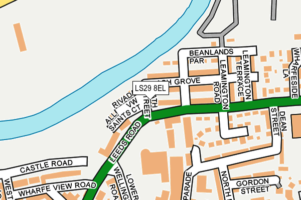 LS29 8EL map - OS OpenMap – Local (Ordnance Survey)