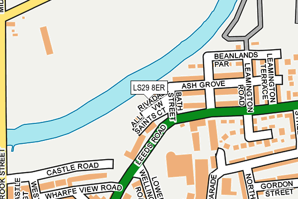 LS29 8ER map - OS OpenMap – Local (Ordnance Survey)