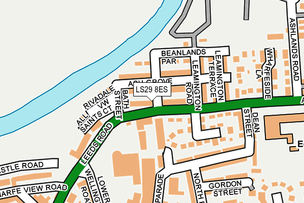 LS29 8ES map - OS OpenMap – Local (Ordnance Survey)