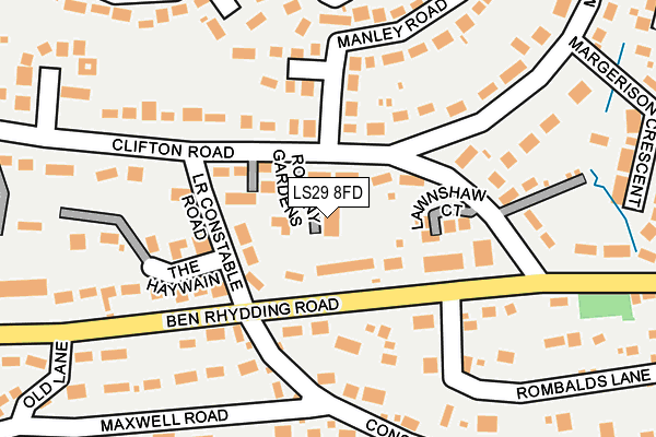 LS29 8FD map - OS OpenMap – Local (Ordnance Survey)