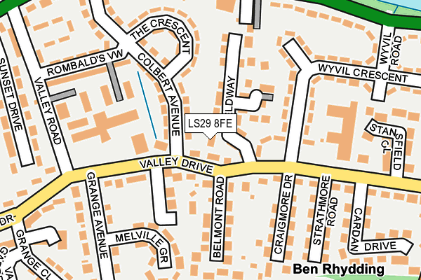 LS29 8FE map - OS OpenMap – Local (Ordnance Survey)