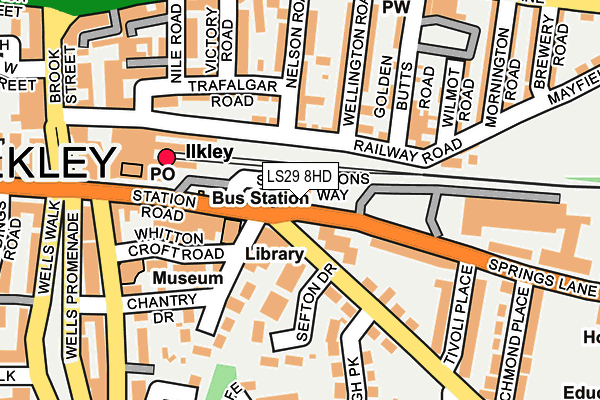 LS29 8HD map - OS OpenMap – Local (Ordnance Survey)