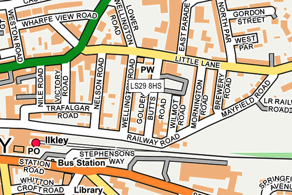 LS29 8HS map - OS OpenMap – Local (Ordnance Survey)