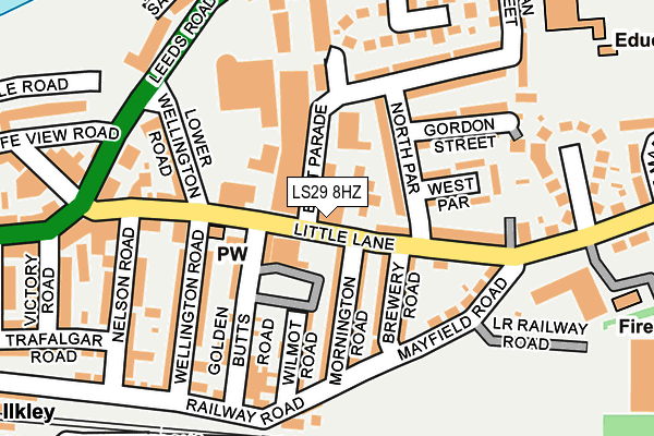 LS29 8HZ map - OS OpenMap – Local (Ordnance Survey)