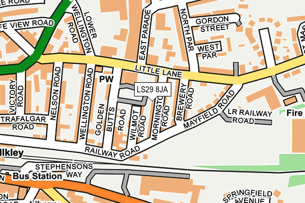 LS29 8JA map - OS OpenMap – Local (Ordnance Survey)
