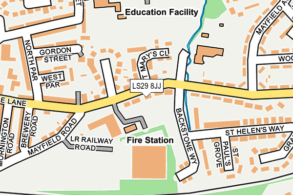 LS29 8JJ map - OS OpenMap – Local (Ordnance Survey)