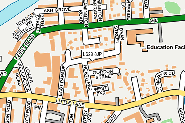 LS29 8JP map - OS OpenMap – Local (Ordnance Survey)