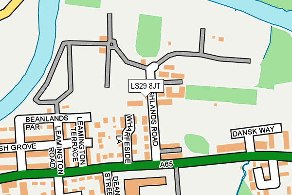 LS29 8JT map - OS OpenMap – Local (Ordnance Survey)