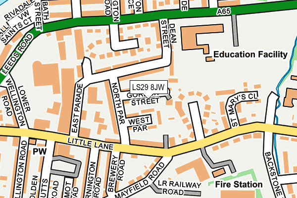 LS29 8JW map - OS OpenMap – Local (Ordnance Survey)