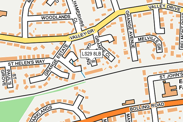 LS29 8LB map - OS OpenMap – Local (Ordnance Survey)