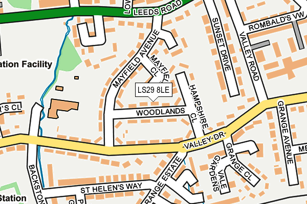 LS29 8LE map - OS OpenMap – Local (Ordnance Survey)