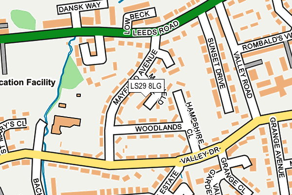 LS29 8LG map - OS OpenMap – Local (Ordnance Survey)