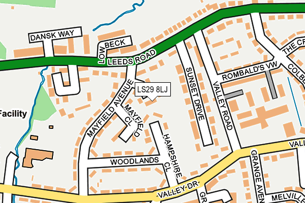 LS29 8LJ map - OS OpenMap – Local (Ordnance Survey)