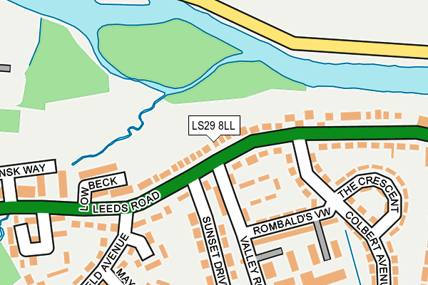 LS29 8LL map - OS OpenMap – Local (Ordnance Survey)