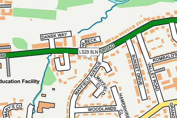 LS29 8LN map - OS OpenMap – Local (Ordnance Survey)