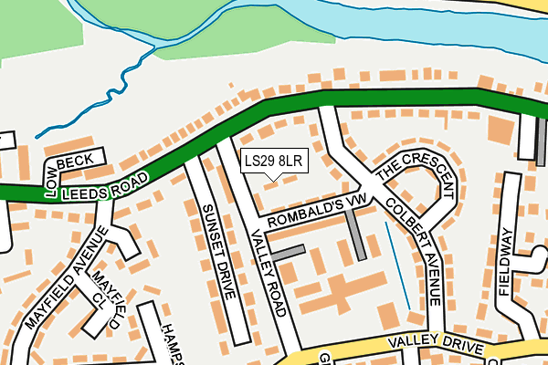 LS29 8LR map - OS OpenMap – Local (Ordnance Survey)
