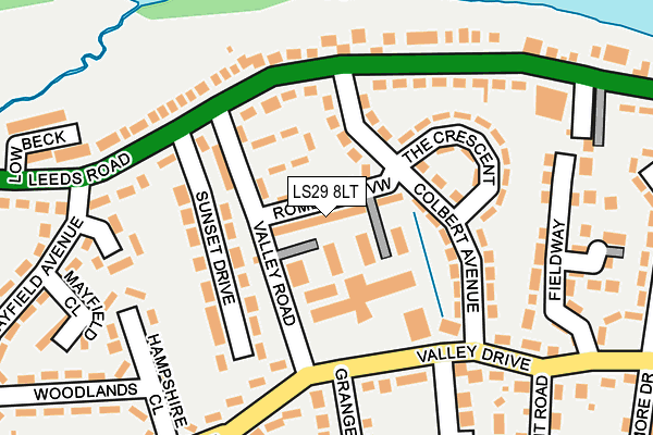 LS29 8LT map - OS OpenMap – Local (Ordnance Survey)