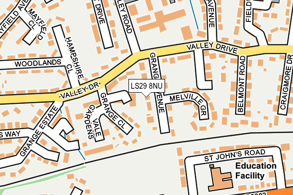LS29 8NU map - OS OpenMap – Local (Ordnance Survey)