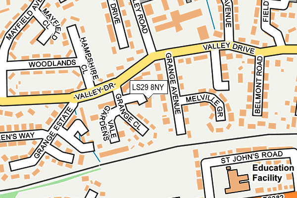 LS29 8NY map - OS OpenMap – Local (Ordnance Survey)