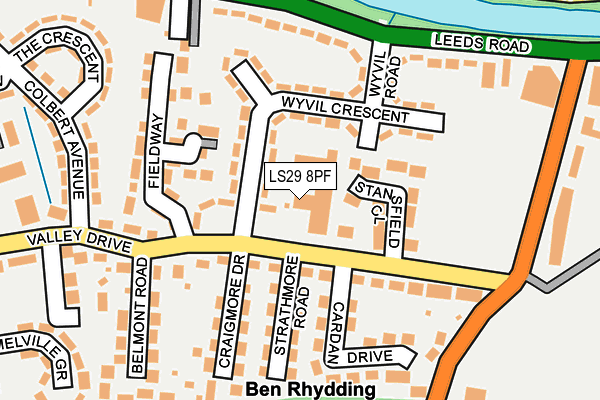 LS29 8PF map - OS OpenMap – Local (Ordnance Survey)