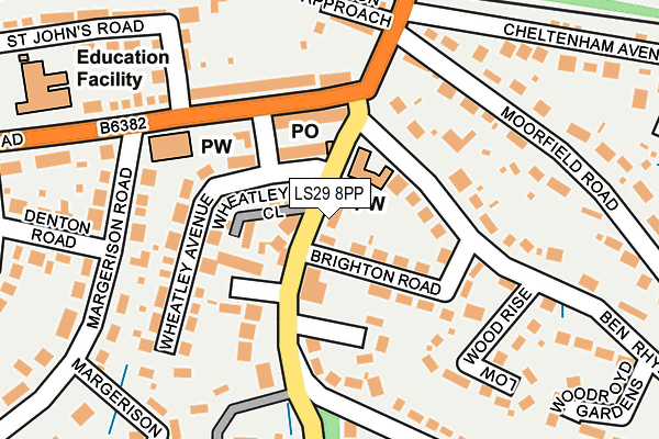 LS29 8PP map - OS OpenMap – Local (Ordnance Survey)