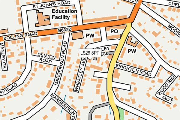 LS29 8PT map - OS OpenMap – Local (Ordnance Survey)