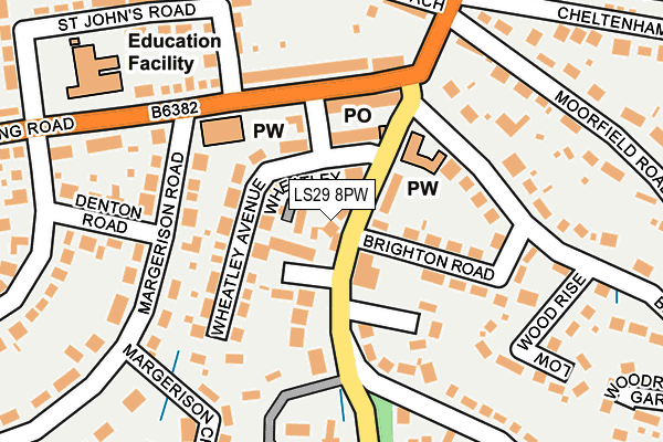 LS29 8PW map - OS OpenMap – Local (Ordnance Survey)