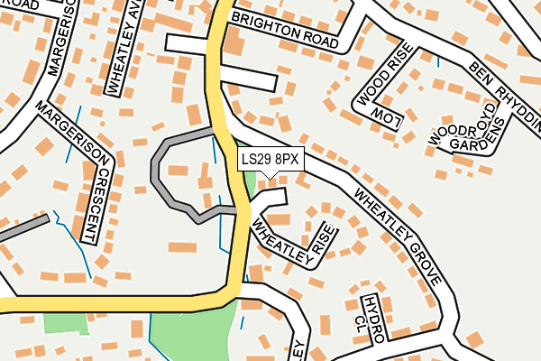 LS29 8PX map - OS OpenMap – Local (Ordnance Survey)