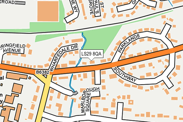 LS29 8QA map - OS OpenMap – Local (Ordnance Survey)