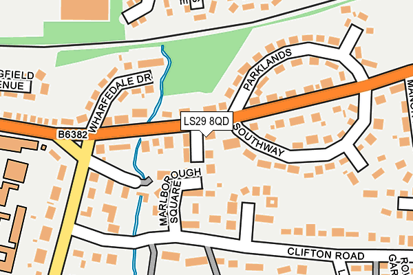LS29 8QD map - OS OpenMap – Local (Ordnance Survey)