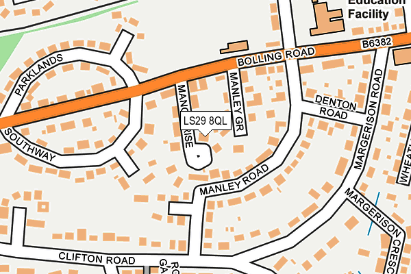 LS29 8QL map - OS OpenMap – Local (Ordnance Survey)