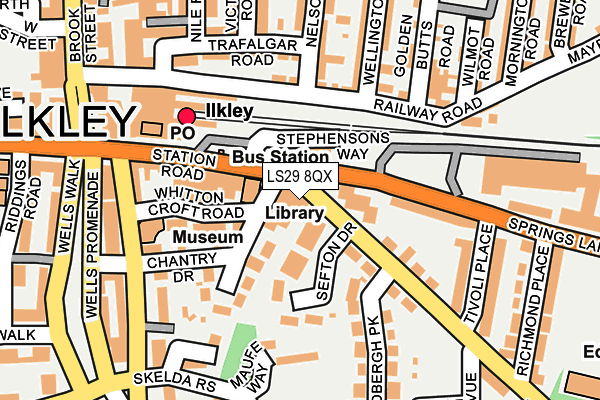 LS29 8QX map - OS OpenMap – Local (Ordnance Survey)