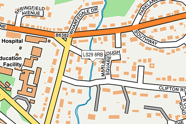 LS29 8RB map - OS OpenMap – Local (Ordnance Survey)