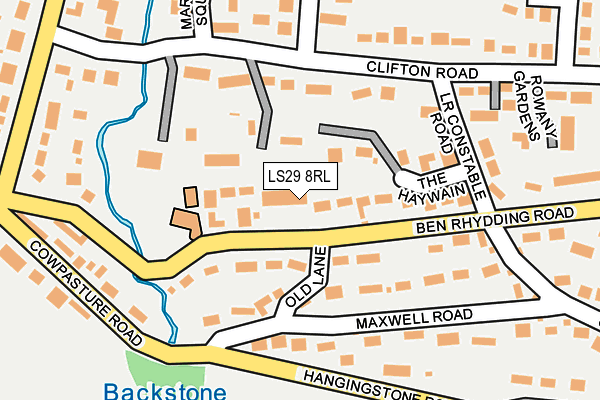 LS29 8RL map - OS OpenMap – Local (Ordnance Survey)