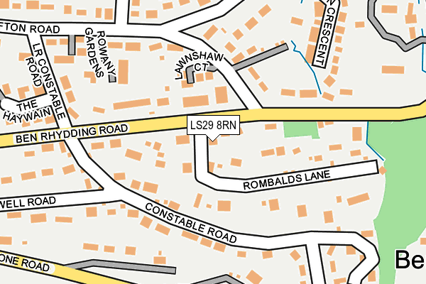 LS29 8RN map - OS OpenMap – Local (Ordnance Survey)