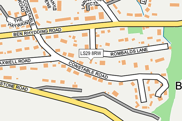 LS29 8RW map - OS OpenMap – Local (Ordnance Survey)