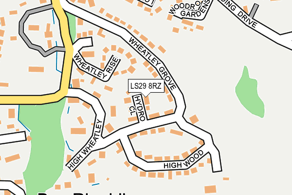 LS29 8RZ map - OS OpenMap – Local (Ordnance Survey)