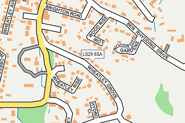 LS29 8SA map - OS OpenMap – Local (Ordnance Survey)