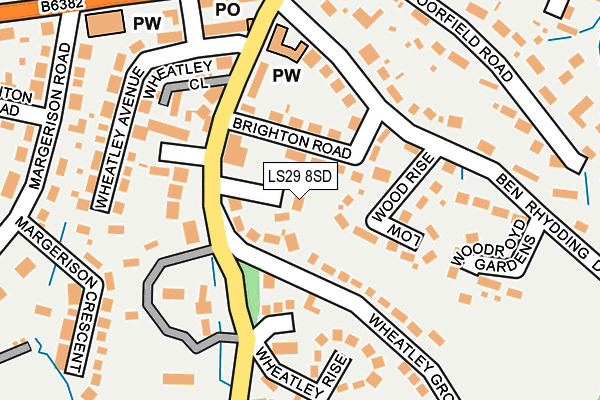 LS29 8SD map - OS OpenMap – Local (Ordnance Survey)