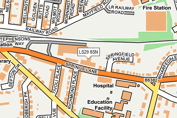 LS29 8SN map - OS OpenMap – Local (Ordnance Survey)