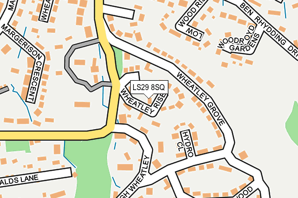 LS29 8SQ map - OS OpenMap – Local (Ordnance Survey)